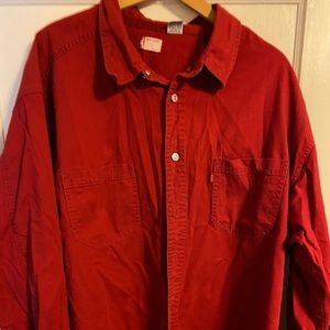 Vintage Levi’s red tag Red canvas long sleeve button up